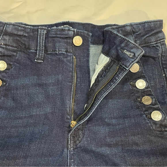 GAP High Rise Universal Legging Jeans With Button Pockets, Dark Blue, Size 10/30 - Picture 7 of 16